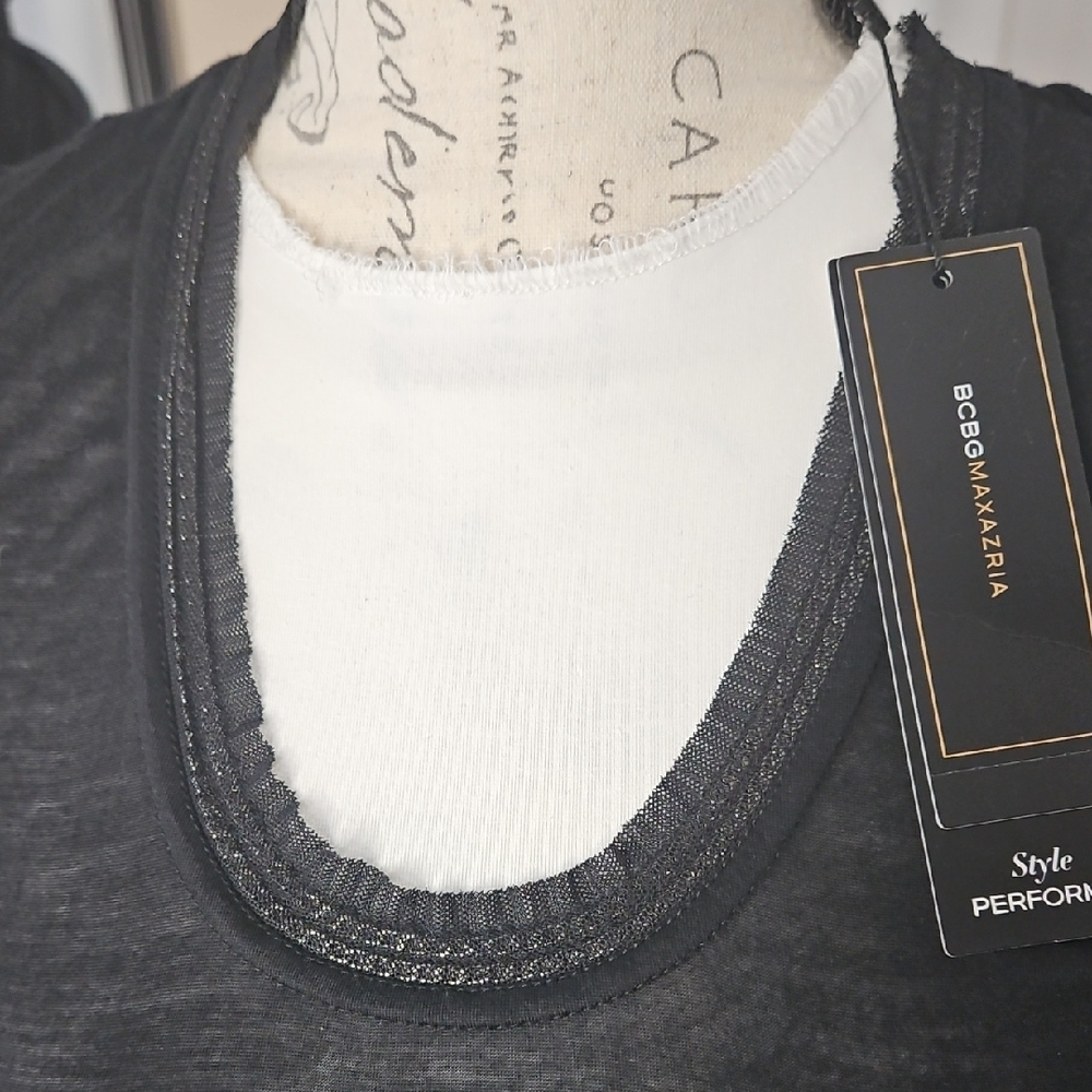 BCBGMaxAzria Black Sheer Detail Dress - Picture 3 of 4